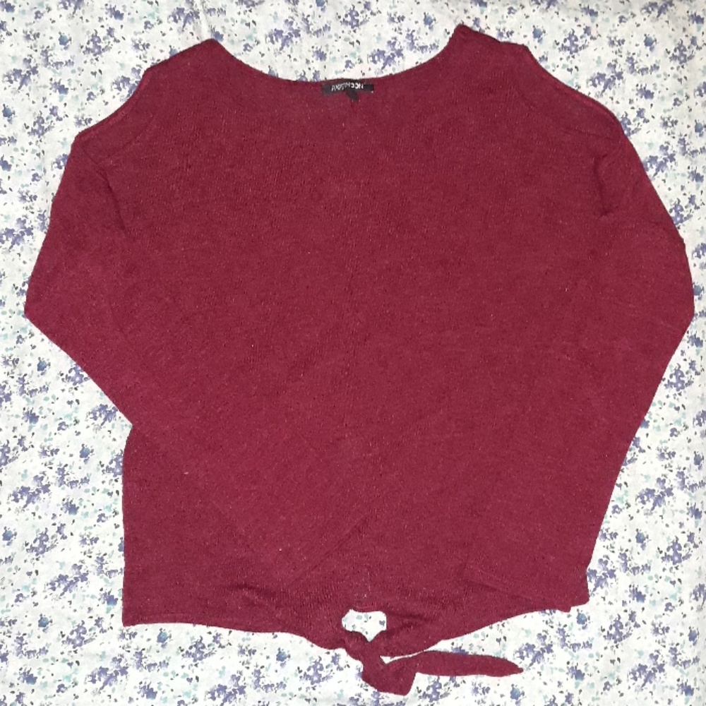 Papermoon red burgandy sweater top